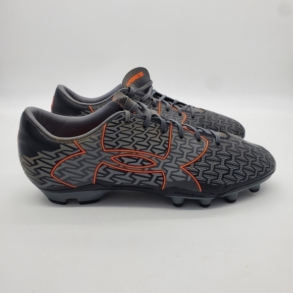Under Armour Men's UA Corespeed Force 2.0 FG Cleats Shoes Size 13 Grey Orange - Picture 15 of 16